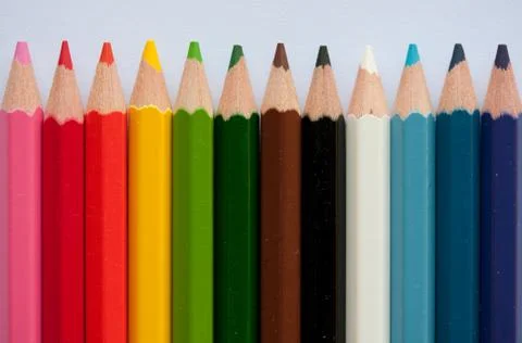 Pencil crayons Stock Photos