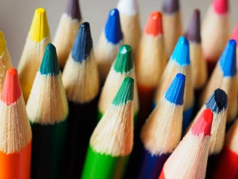 Pencil crayons Stock Photos