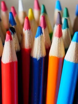 Pencil crayons Stock Photos