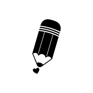 Pencil Creative Writing Daily Routine Icon Stock Illustration