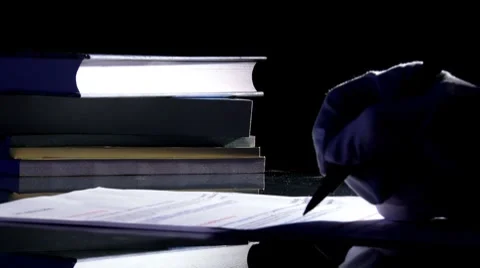 Pencil, dark, test or contract Video stock 8857542