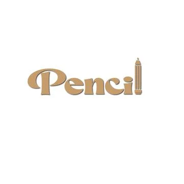 Pencil design logo Stock Illustration