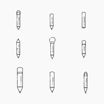 Pencil doodle line vector illustration Stock Illustration