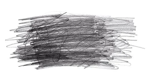 Pencil doodle scribbles isolated on white background Stock Photos