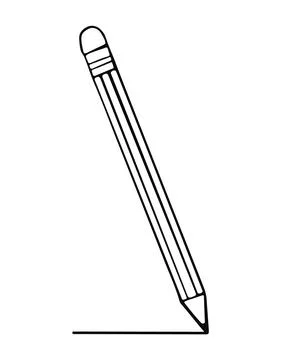 Pencil in doodle style Stock Illustration