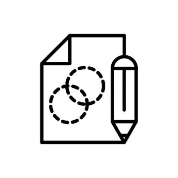 Pencil drafting and projecting plan architecture icon line style Stock Illustration