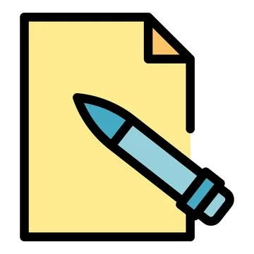 Pencil draw icon vector flat Stock Illustration