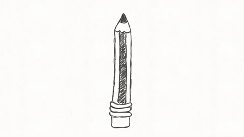 Pencil Drawing and Writing Animation Stock Footage 341802277