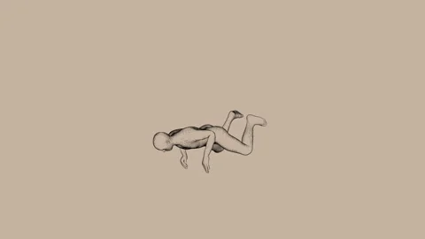 Pencil Drawing Animation of Human doing Sports. Seamless Loop Stock Footage 253390736