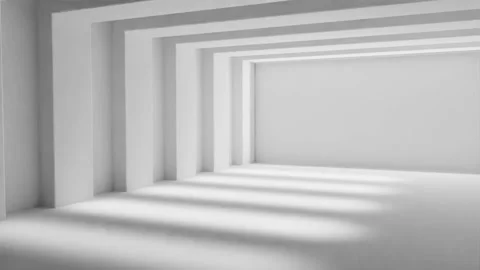 Pencil drawing corridor with lights turned off Stockbeeldmateriaal 219546400