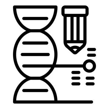 Pencil drawing a dna structure, genetic engineering and biological research イラスト素材