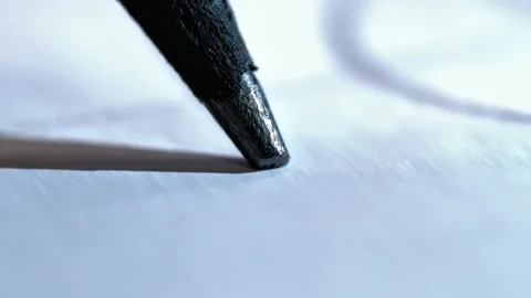 A pencil drawing expressive lines, symbolizing deep concentration 스톡 동영상 321635386