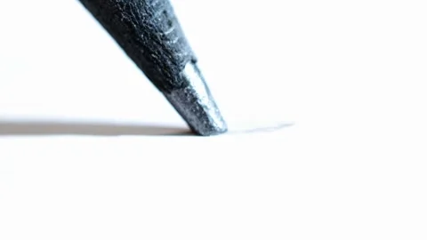 A pencil drawing expressive lines, symbolizing deep concentration Stock Footage 321635643