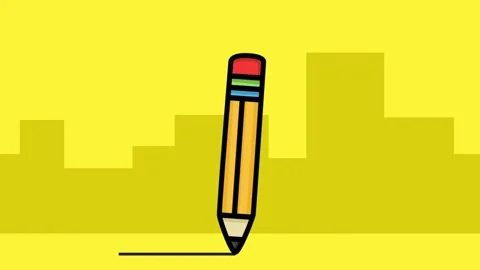 Pencil Drawing a Line Stock Footage 319577004