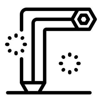 Pencil drawing a line with loading symbol, creating with digital art tools Stock Illustration