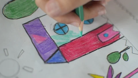 Pencil drawing on paper Stock Footage 108072947