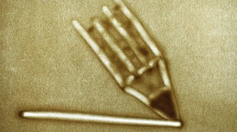 Pencil Drawing In The Sand Stock Footage 33807875