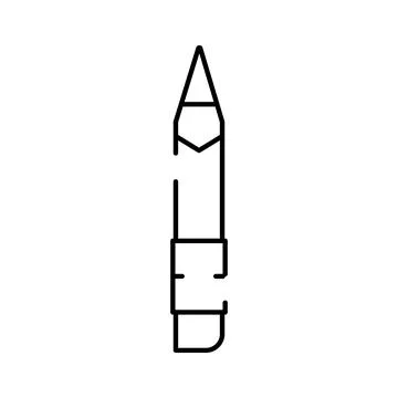 Pencil drawing school education learning tool icon Illustrazione stock