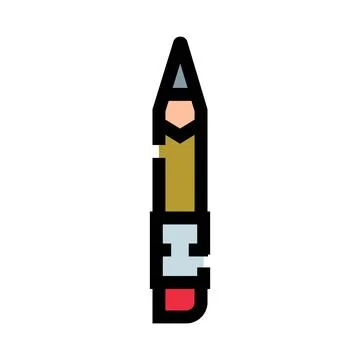 Pencil drawing tool for creativity and education Illustrazione stock