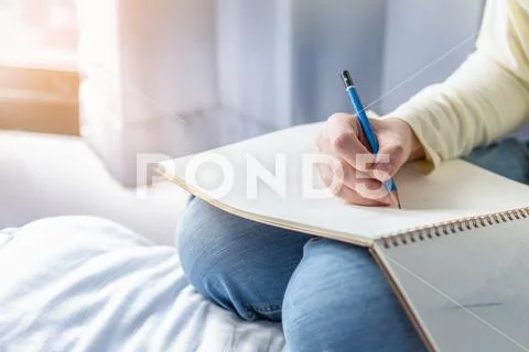 Pencil drawing on white pad Stock Photos