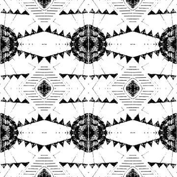 Pencil drawn ethnic pattern. Eps 10 Illustrazione stock