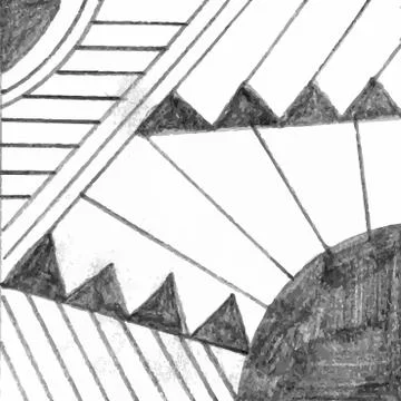 Pencil drawn ethnic pattern. Eps 10 Stock Illustration