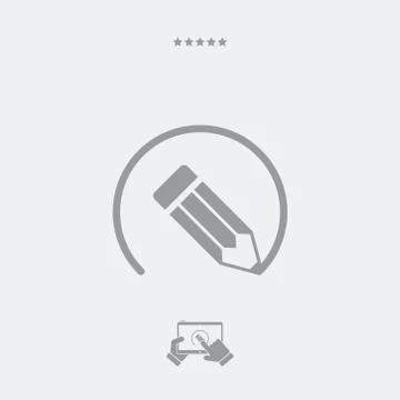 Pencil draws a circle Stock Illustration