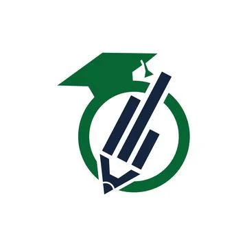Pencil education lear logo design Stock Illustration