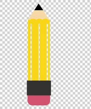 Pencil With Eraser And Lead Tip Stock Illustration