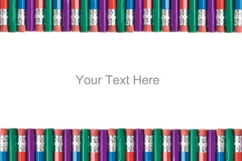 Pencil eraser border Stock Photos