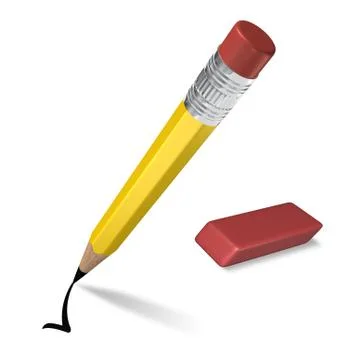Pencil with eraser Stock Illustration