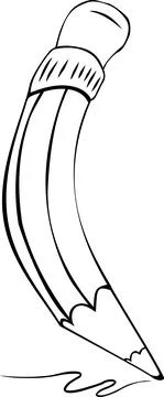 Pencil with eraser Stock Illustration