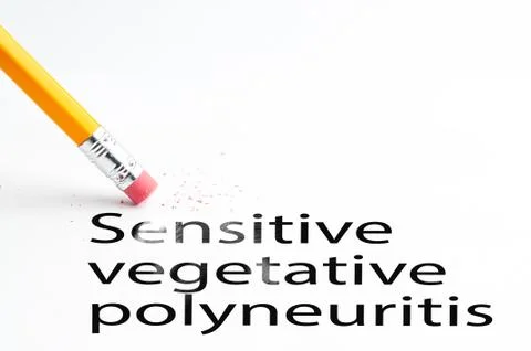 Pencil with eraser Sensitive vegetative polyneuritis Stock Photos