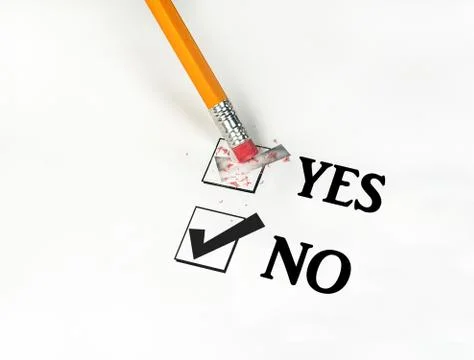 Pencil erasing voting choice Stock Photos