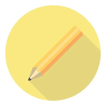 Pencil Flad Design Stock Illustration