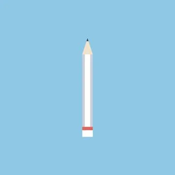 Pencil, Flat Design, vector icon Stock Illustration