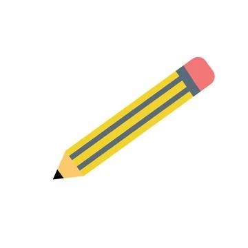 Pencil. Flat Design vector icon. Stock Illustration