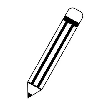 Pencil flat icon. Stock Illustration