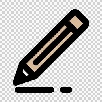 Pencil flat icon. office tools, students and workers.  Stock Illustration