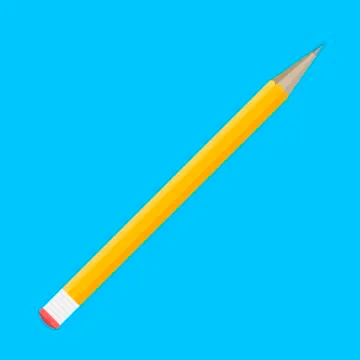 Pencil flat isolated Stock Illustration