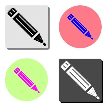 Pencil. flat vector icon Stock Illustration