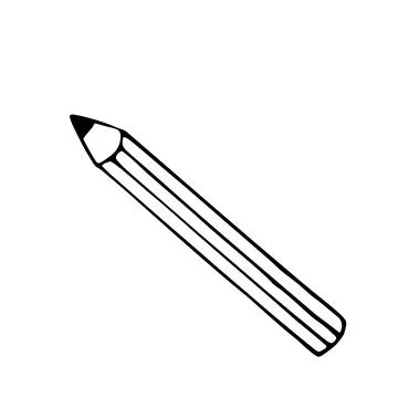 Pencil flat vector illustration. Education concept, back to school Stock Illustration