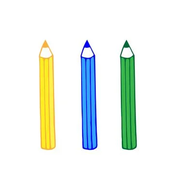 Pencil flat vector illustration. Education concept, back to school Stock Illustration