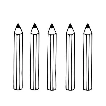 Pencil flat vector illustration. Education concept, back to school Stock Illustration
