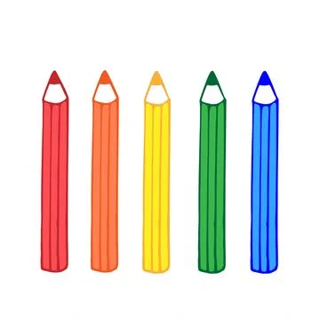Pencil flat vector illustration. Education concept, back to school Stock Illustration