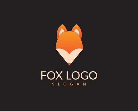 Pencil Fox Logo for Brand vector and editable	 Stock Illustration