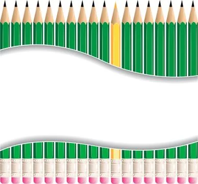 Pencil frame Stock Illustration