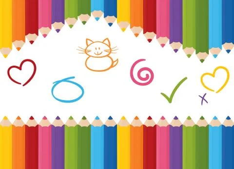 Pencil frame Stock Illustration