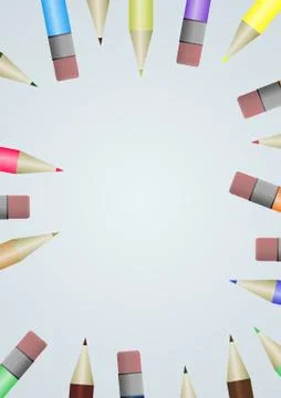 Pencil frame Stock Illustration