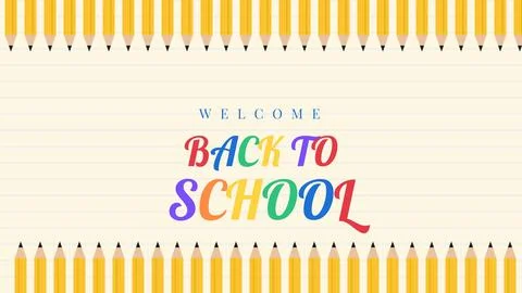 Pencil frame Welcome Back to School with copy space Stock Illustration